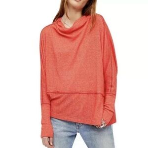 Free People We The Free Londontown Asymmetrical Top – Coral, Size Small
